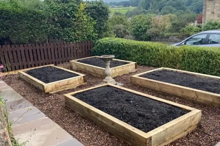 Customer garden after our landscaping work