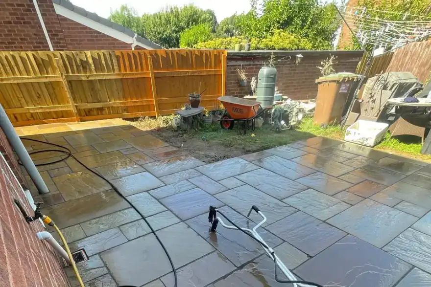 Artificial grass installation by Crystal Green Fencing and Landscaping LTD