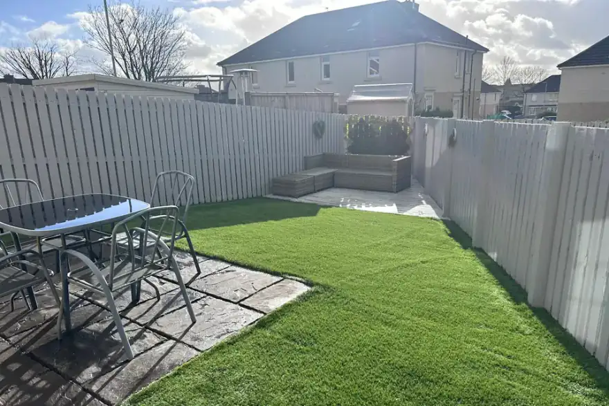 Artificial grass installation by Cut N Blo Landscaping