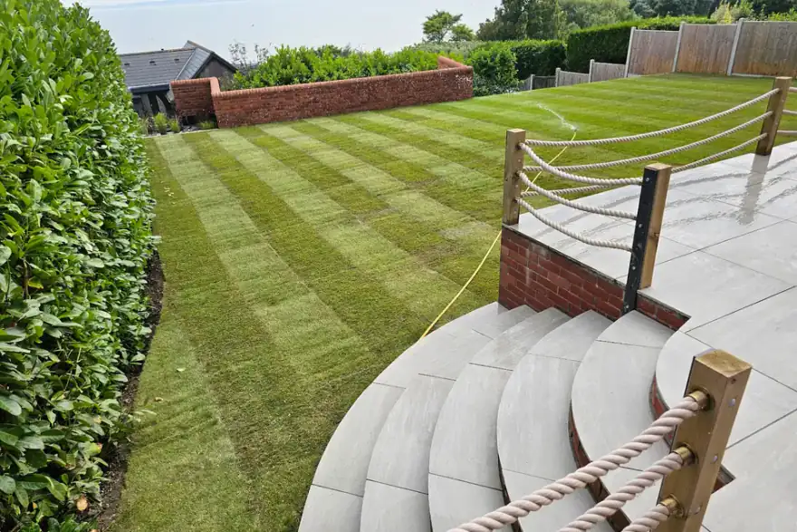 Artificial grass installation by D. Knight Landscapes