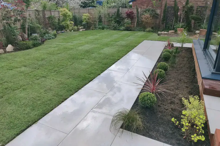 Artificial grass installation by Daniel & Son Landscape