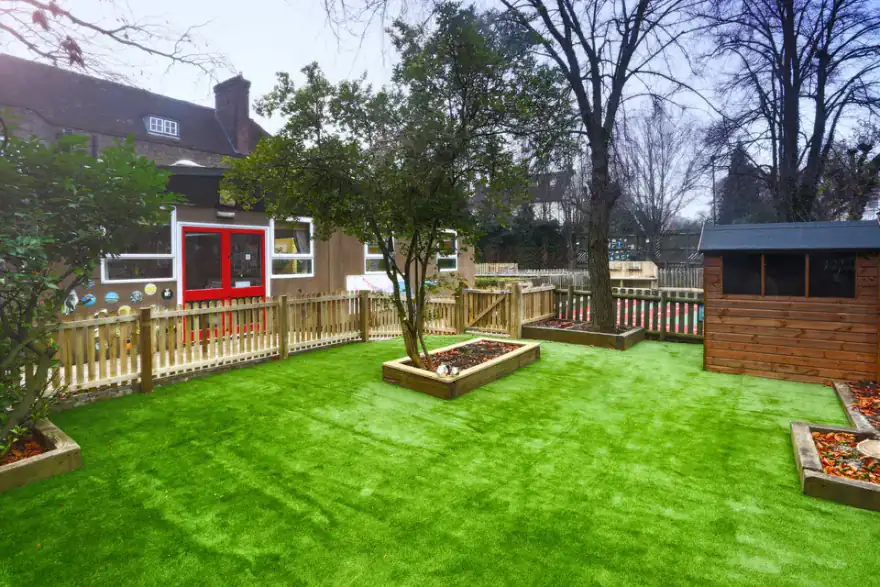 Artificial grass installation by DCM Surfaces