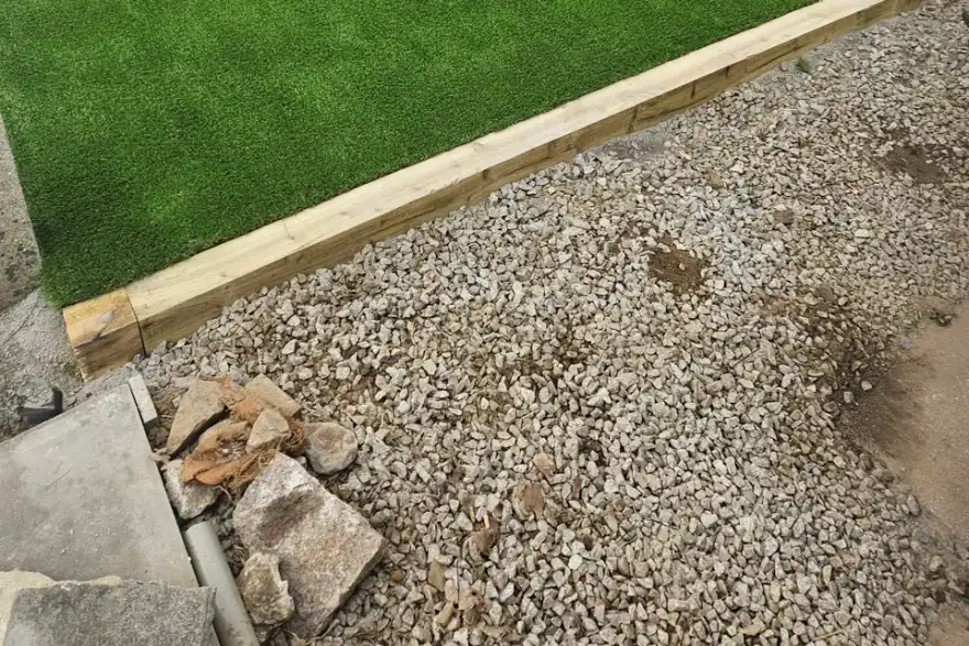 Artificial grass installation by Deeside Landscapes