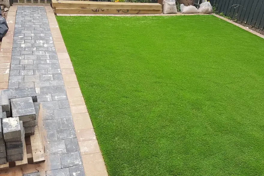 Artificial grass installation by Derby Artificial Grass