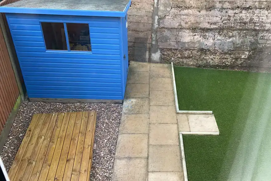 Artificial grass installation by Desired Lawns