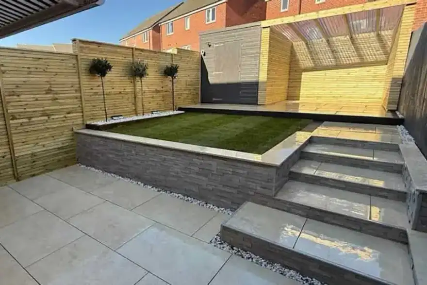Artificial grass installation by DH Landscapes
