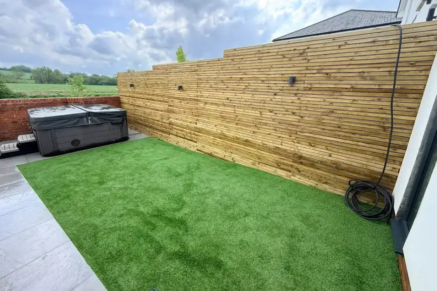 Artificial grass installation by DH Landscapes