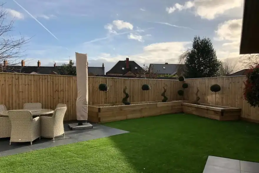 Artificial grass installation by DH Landscapes