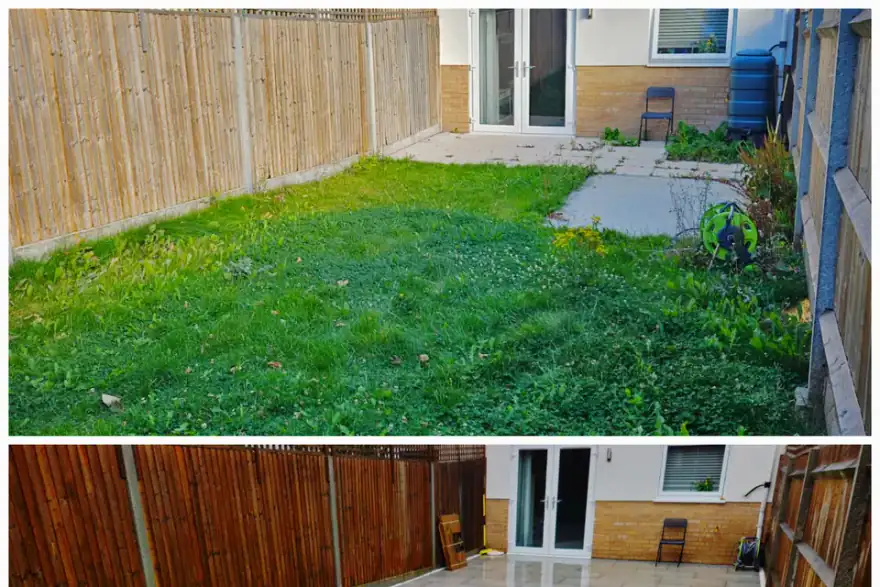 Artificial grass installation by DIA Team Gardeners