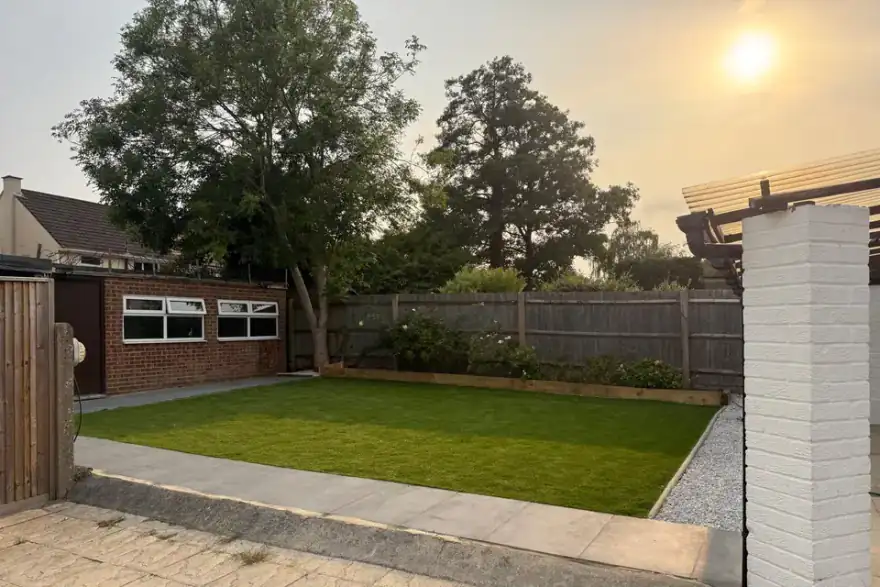 Artificial grass installation by Dibra Crown Landscaping Ltd