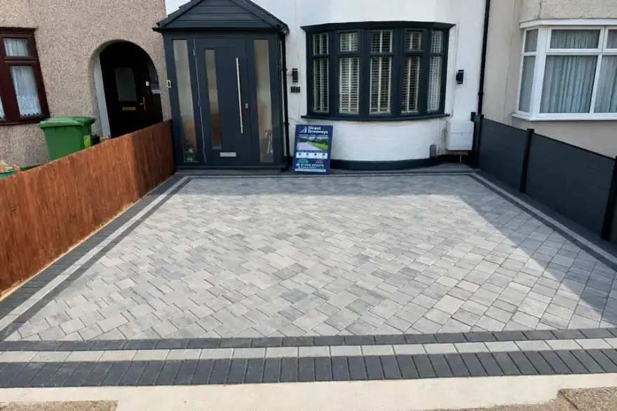 Artificial grass installation by Direct Driveways