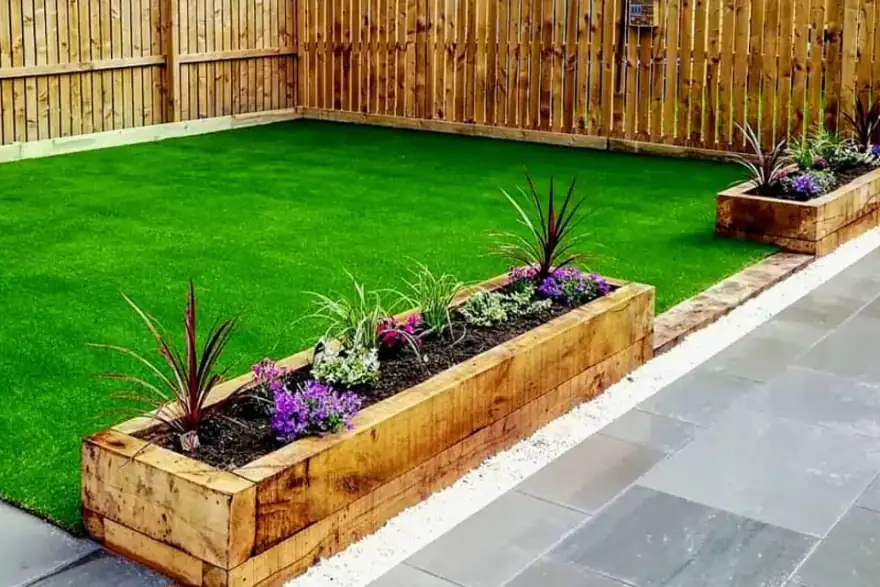 Artificial grass installation by Discover landscape