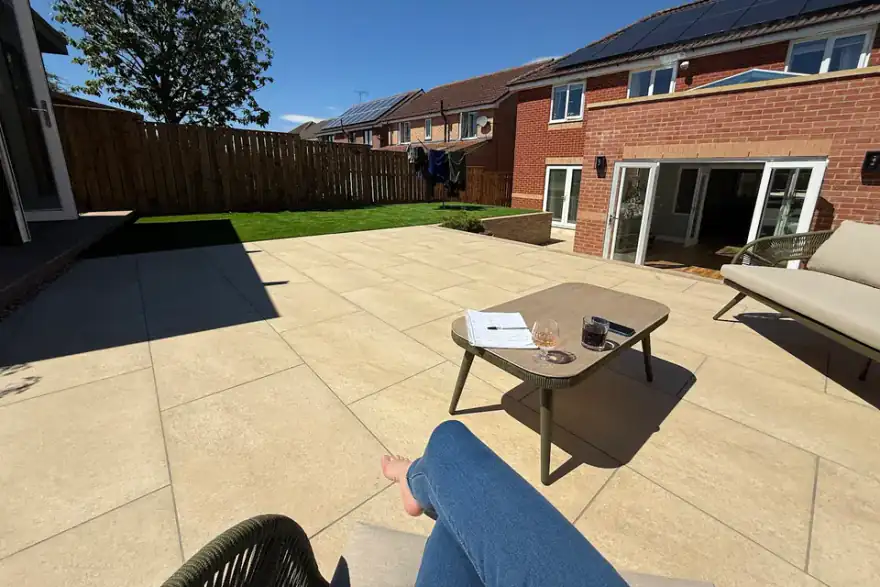 Artificial grass installation by Discover landscape