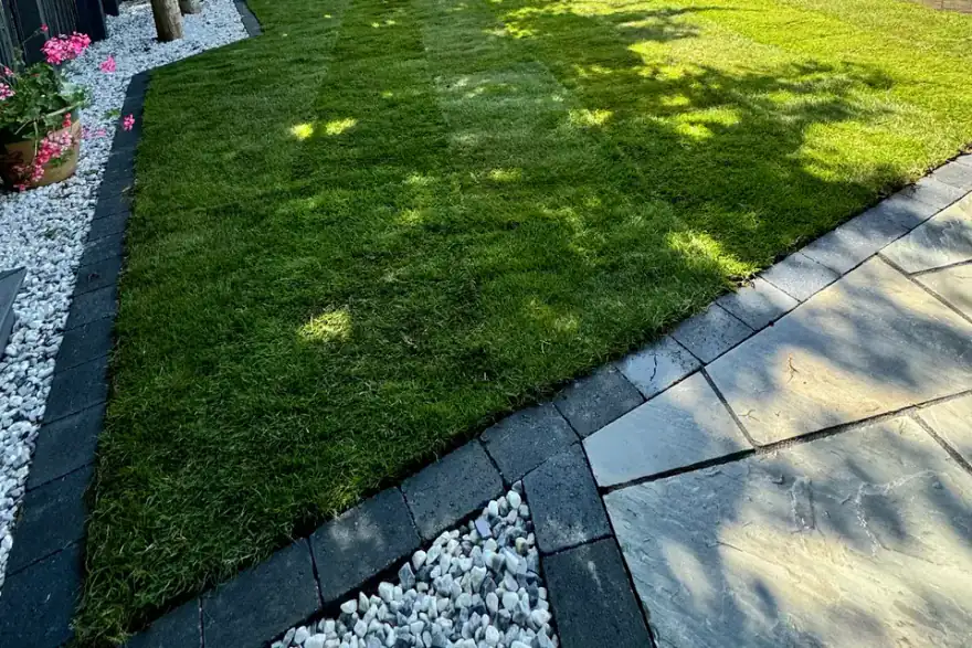Artificial grass installation by DK Groundworks