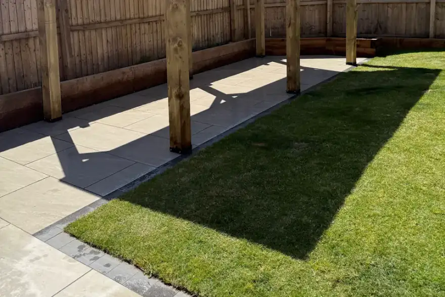Artificial grass installation by DMK Landscape & Design