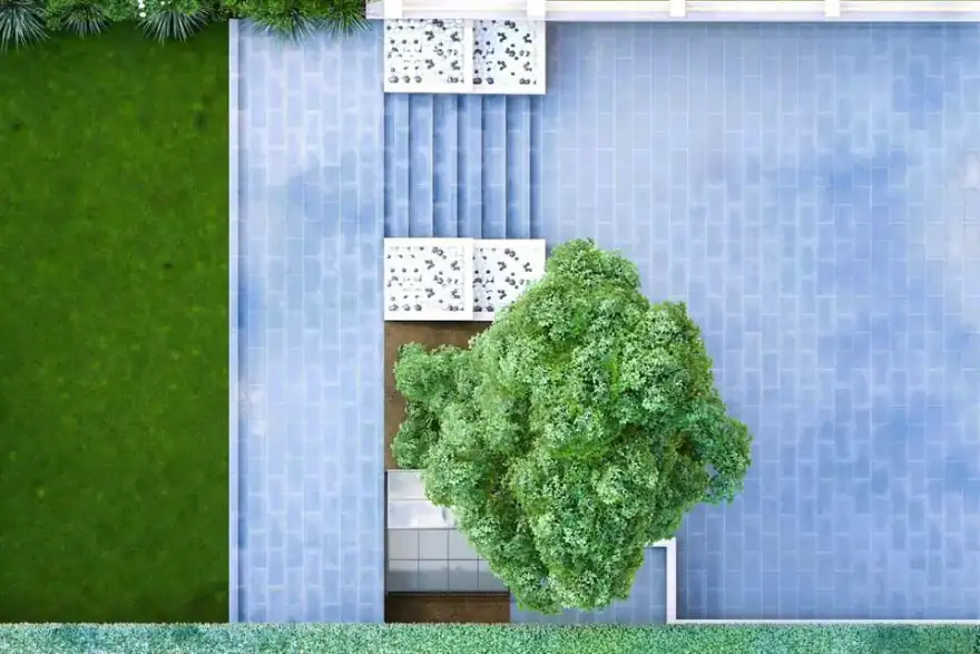 DNA Landscapes 3D garden design of how your new landscaped garden would look from above