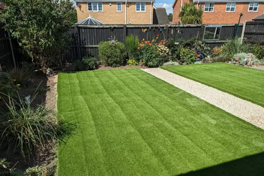 Artificial grass installation by Don Valley Turf
