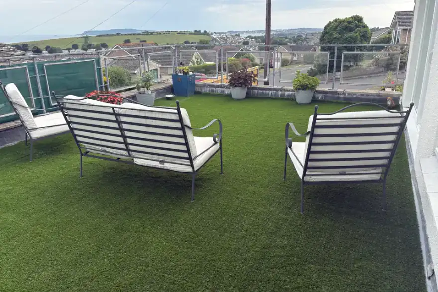 Artificial grass installation by Dorset Artificial Grass