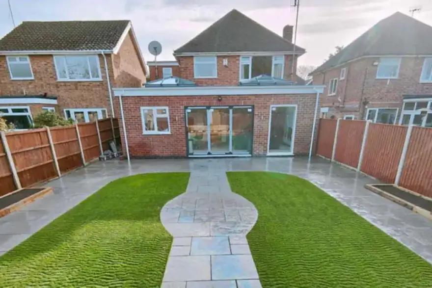 Artificial grass installation by DR Landscaping & Fencing