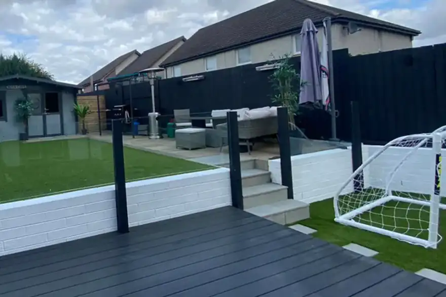 Artificial grass installation by Dundee Artificial Grass