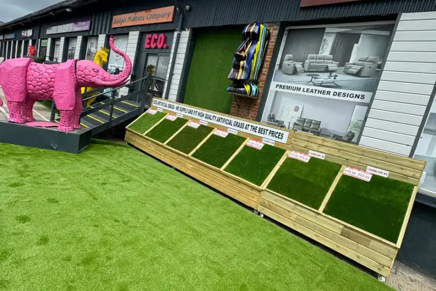 Artificial grass installation by Durham Eco Grass
