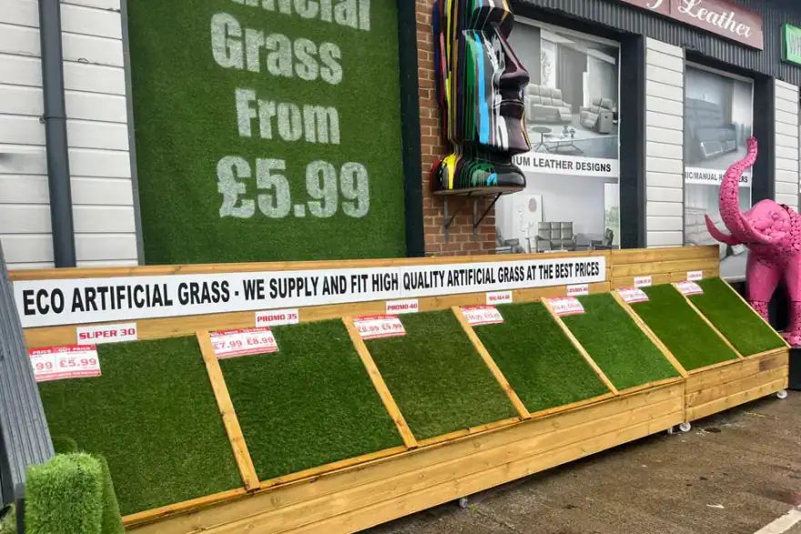 Artificial grass installation by Durham Eco Grass