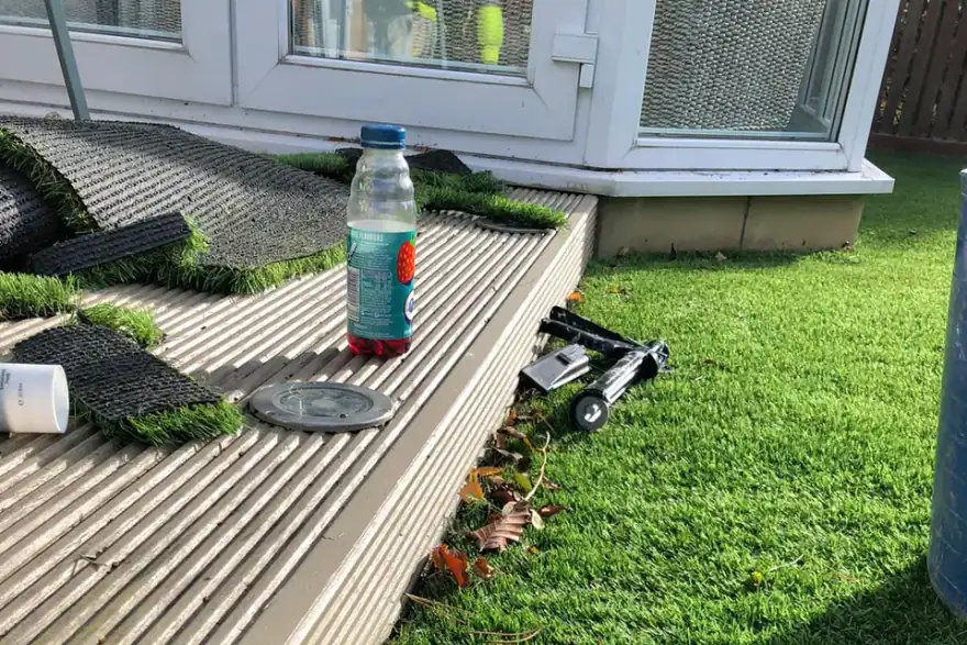 Artificial grass installation by Edinburgh Artificial Grass