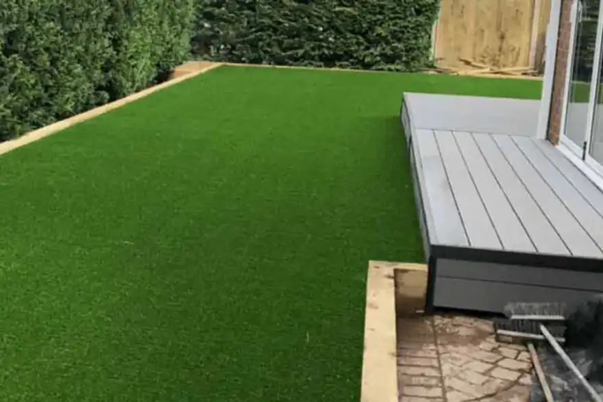 Artificial grass installation by Elite Artificial Lawns