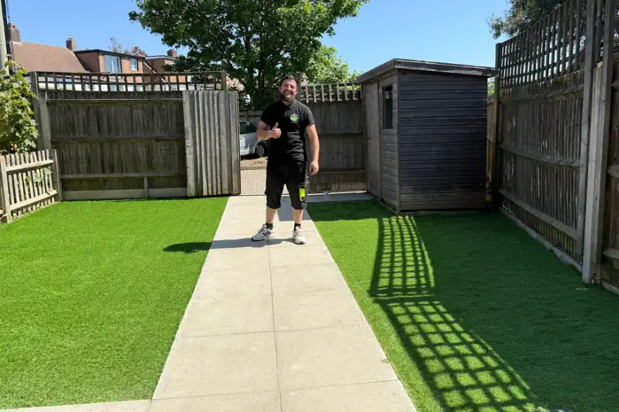 Artificial grass installation by Elite Garden Landscape