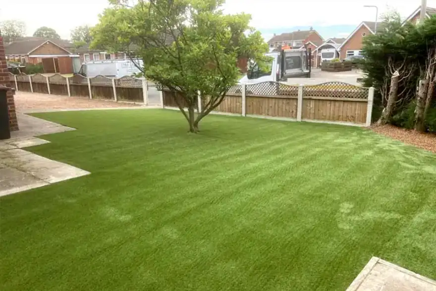 Artificial grass installation by Envi Lawns Ltd
