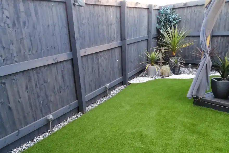 Artificial grass installation by Envirolawn Ltd