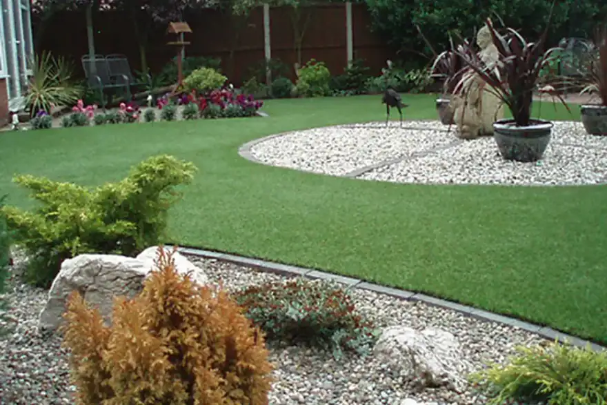 Artificial grass installation by Envirolawn Ltd