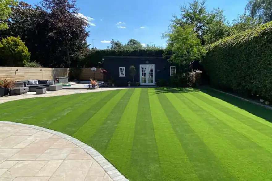 Striped Artificial Lawn Essex