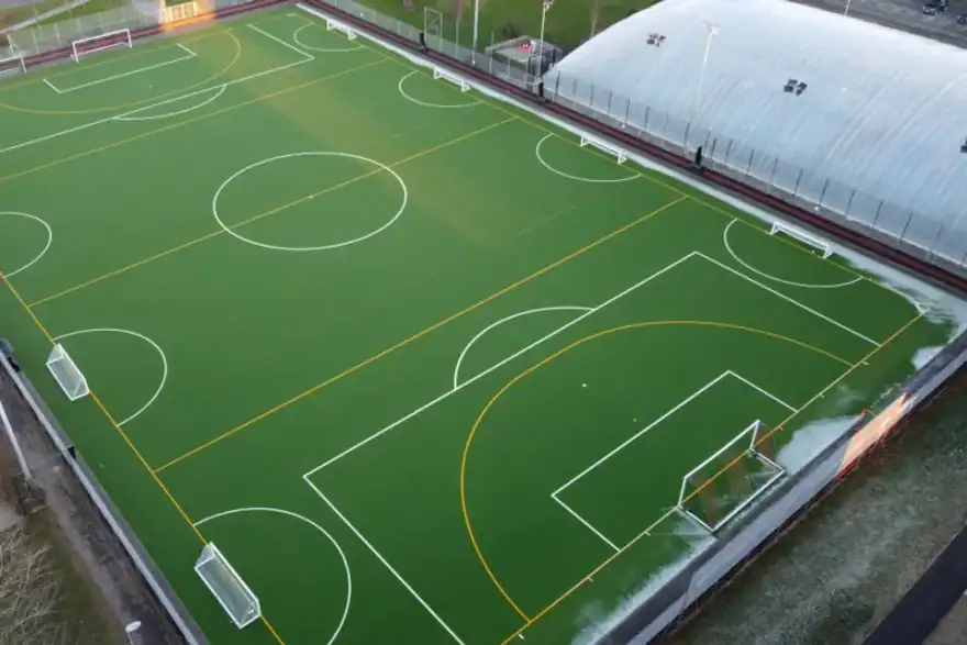 Artificial grass installation by ETC Sports Surfaces