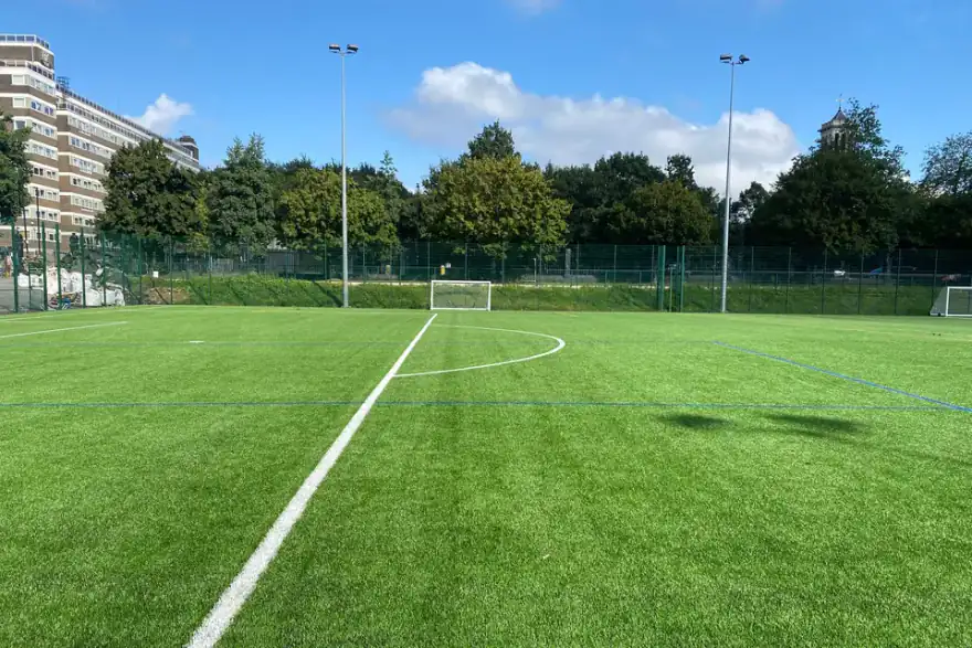 Artificial grass installation by ETC Sports Surfaces