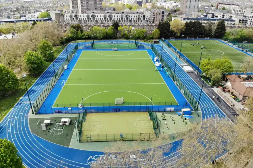 Artificial grass installation by ETC Sports Surfaces