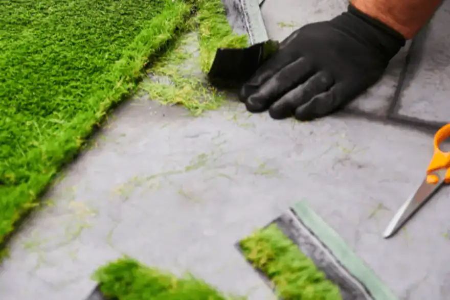 Artificial grass installation by Evergreen Artificial Lawns