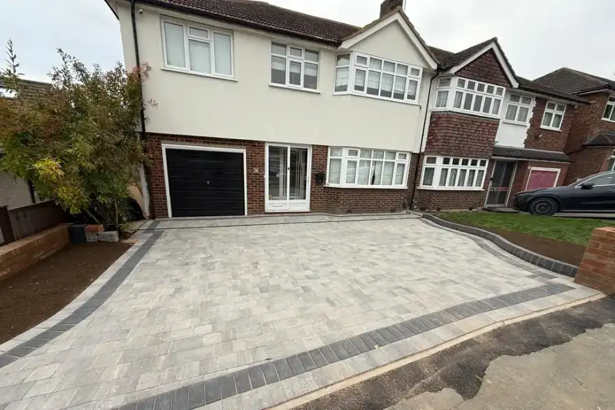 Artificial grass installation by Evergreen Drives