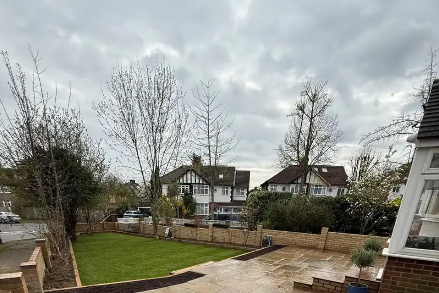 Artificial grass installation by Evergreen Drives