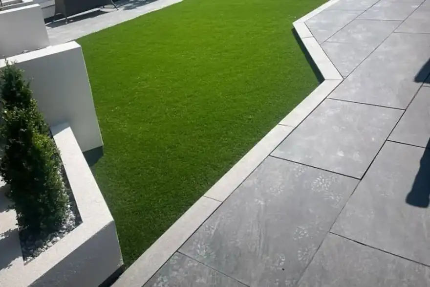 Everlastinglawns team installing artificial grass