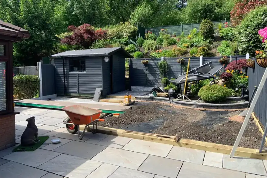 Artificial grass installation by Everlasting Lawns