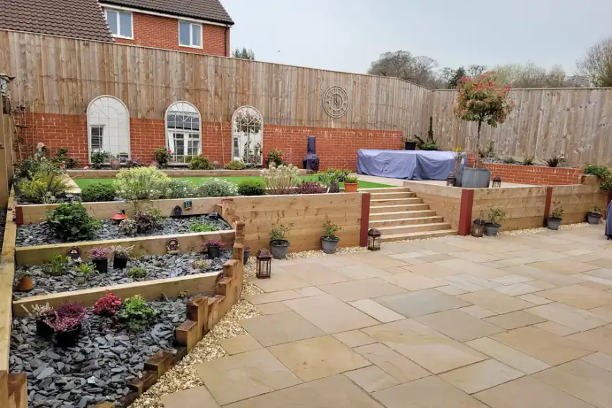 Artificial grass installation by Exe-Terior Landscaping Paving & Patios