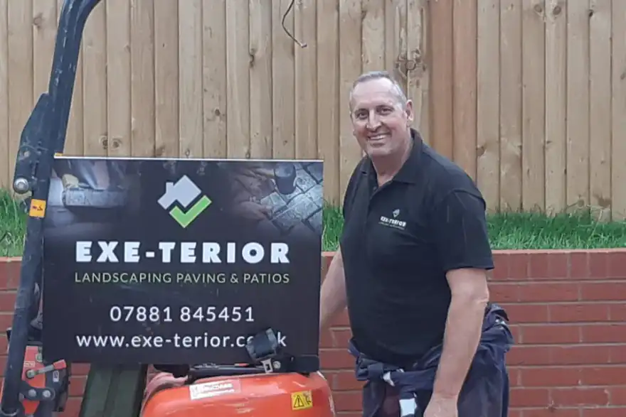 Artificial grass installation by Exe-Terior Landscaping Paving & Patios