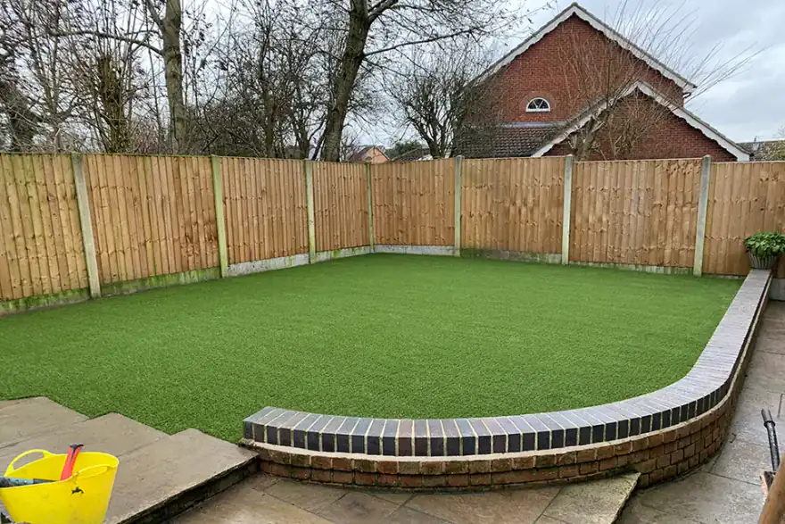 Artificial grass installation by Fabgrass