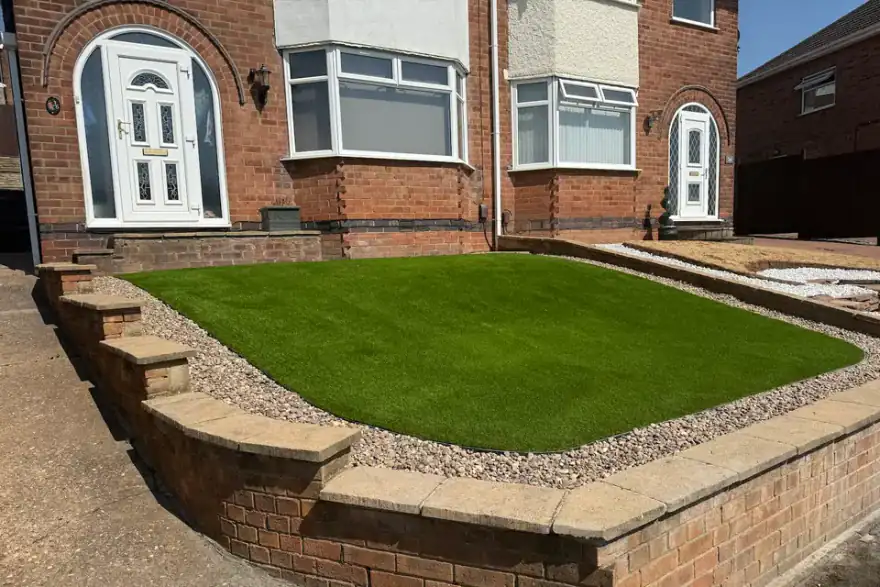 Artificial grass installation by Fabgrass