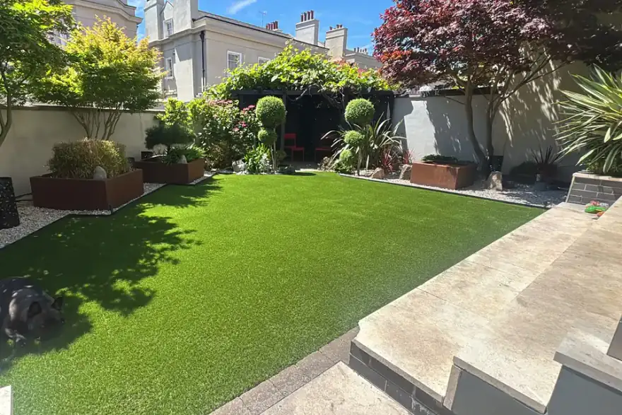 Artificial grass installation by Fabgrass