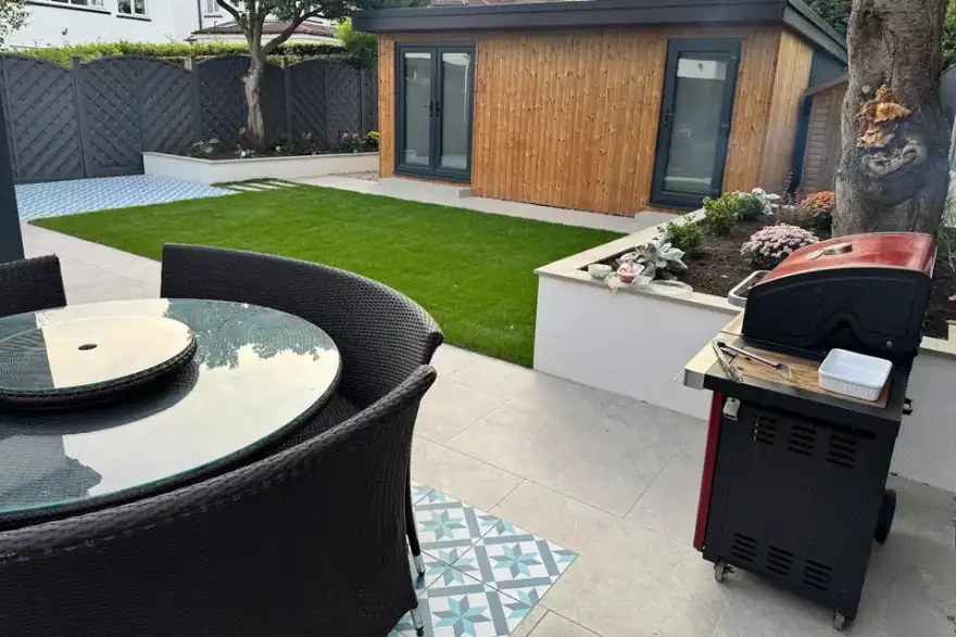 Artificial grass installation by First Light Landscaping