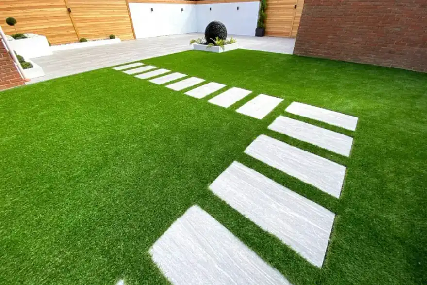 Artificial grass installation by Francis Rose Landscape Design