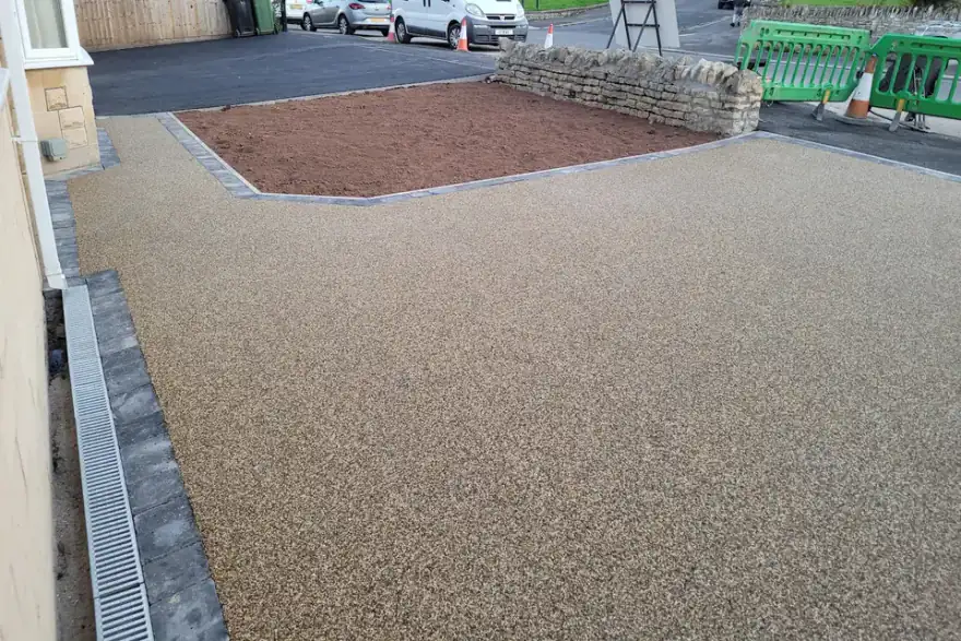Artificial grass installation by free driveway quote .