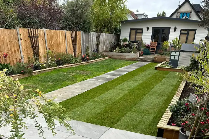 Artificial grass installation by Futures Landscaping Essex